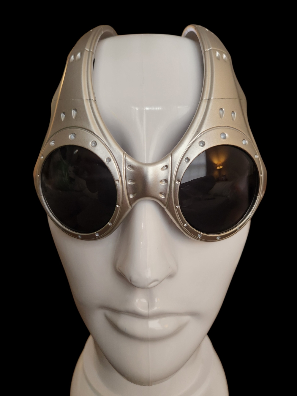 Oakley Over the Top Sunglasses Silver Frame Blue Lenses